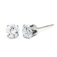 thumbnail image 1 of 14k White Gold .50ct. Diamond Stud Push On Earrings, 1 of 5