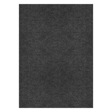 Mainstays 6 ft. x 8 ft. Single-Rib Needlepunch Outdoor Rug, Charcoal