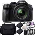 thumbnail image 1 of Panasonic Lumix DMC-FZ300 Digital Camera 15PC Accessory Kit. Includes 2 Replacement BLC-12 Batteries + AC/DC Rapid Home & Travel Charger + 3PC Filter Kit (UV-CPL-FLD) + 4PC Macro Filter Set (+1,+2,+4,, 1 of 9