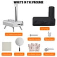 thumbnail image 2 of AKDSteel  Portable Wood Pellet & Multi-Fuel Outdoor Pizza Oven, Stainless Steel Pizza Maker with Stone, Peel, Thermometer and Carry Bag for Backyard, Patio & Camping, 2 of 8
