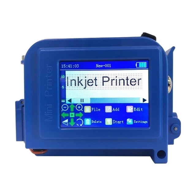 Mini Imprimante 12,7 mm Imprimante Portable Étiquettes en Vrac Code-Barres Logo Numérique Imprimante d'Étiquettes à Jet d'Encre, Impression Multi-Format