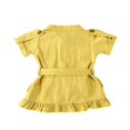 thumbnail image 3 of Summer Toddler Kid Baby Girl Short Sleeve Button Dress Party Ruffle Dress, 3 of 5