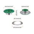 thumbnail image 2 of Unique Bargains 100PCS Grommets Eyelets 2/5 Inch (10mm) ID Hole Metal Self Backing Eyelet with Washers for Leather Green, 2 of 7