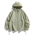 thumbnail image 1 of RXIRUCGD Ensemble de Protection Solaire pour Homme Veste Décontractée à Manches Longues avec Capuchon, Vert Armée, Taille : 3TG, 1 of 6