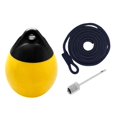 thumbnail image 1 of jinwen Boat Ball Dock Round with Inflatable Pin and Rope Protection Mooring Buoy Anchor Yellow w Black Rope, 1 of 9