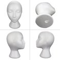 thumbnail image 4 of LPSSTORE Modèle Factice Femme Perruque Présentoir Chapeau en Mousse Support Lunettes Tête Modèle en Mousse Autre, 4 of 6