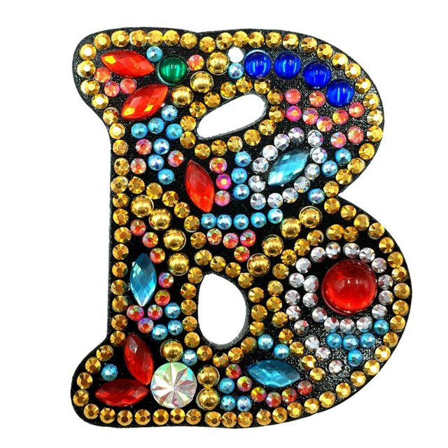 Porte-clés de Noël 26 Lettres Pendentif Strass