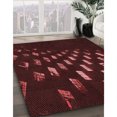 thumbnail image 3 of Ahgly Company Tapis d'Intérieur Lavable à la Machine, Carré, Transitionnel, Brun Chocolat, Tapis de Zone, 6 Pieds Carré, 3 of 7