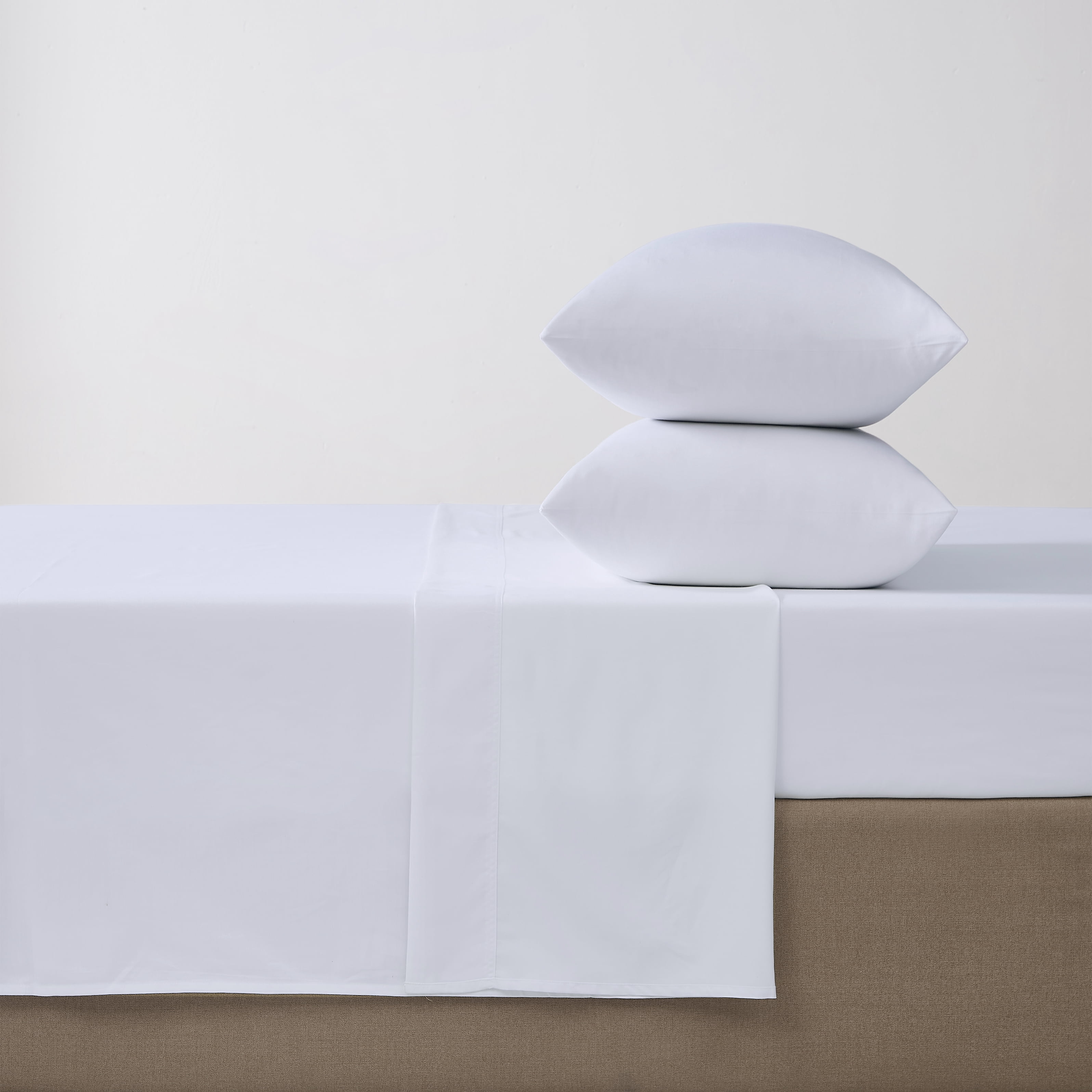 Drap plat en percale brossée 300 fils de Hometrends