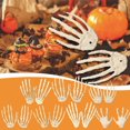 thumbnail image 2 of Pair Of Plastic Skeleton Hands Halloween Decoration Prop For Cosplay Party Prank 6 X 4 Inches Style C white, 2 of 9