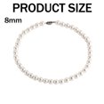 thumbnail image 2 of Collier Perle Coquille Simulée Ronde Blanche en Argent Sterling / Collier de Perles / Bijoux pour Femmes, 2 of 5