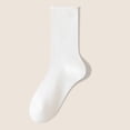 thumbnail image 2 of LckLvx Women's Solid Color Mid Calf Socks Colorful Soft Stretchy Crew Socks School Dress Uniform Socks, 2 of 4