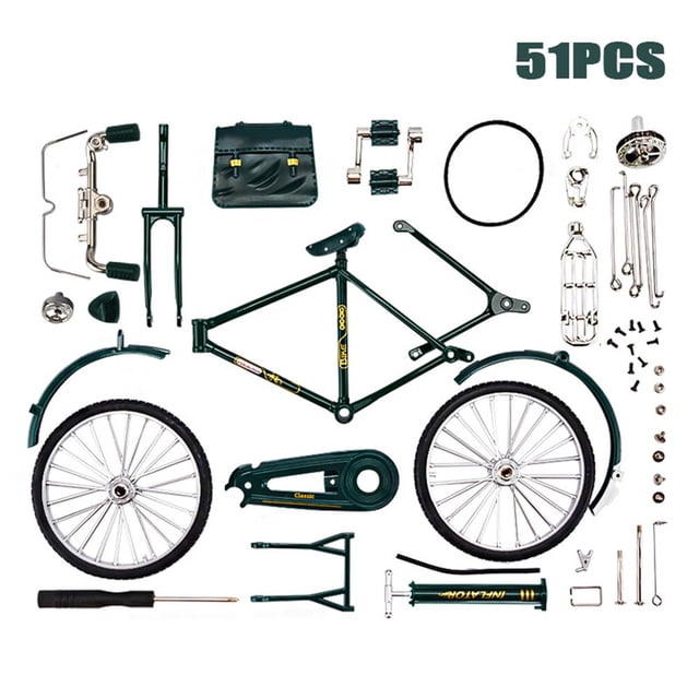 MesaSe 1 10 Mini Maquette de Bicyclette Échelle Kit Vélo à Doigt Modèles Jouets Rétro Bricolage