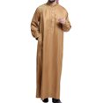 thumbnail image 1 of Long Sleeve Shirts for Men,Mens Muslim Robe Arab Middle Robe Long Style Long Sleeve Embroidered Standing Neck Pocket Long Shirt Casual Robe,Mens Long Sleeve Shirt, 1 of 4