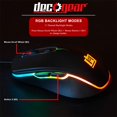 thumbnail image 4 of Deco Gear Souris de Jeu Filaire / DPI Réglable 800-5000 / Souris Optique Haute Précision / Ergonomique pour Toutes les Poignées de Jeu / 11 Modes Rétroéclairés RVB / 6 Boutons, 4 of 4