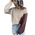 thumbnail image 2 of RKSTN Sweaters for Women Autumn And Winter Casual Pullover Blouse Long Sleeve Patchwork Tops Sweater Fall Sweaters, 2 of 7