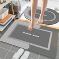 thumbnail image 1 of Dvkptbk Bath Set of 2 Bathroom Rugs Bath Mat Non Slip Absorbent Stain Resistant Quick Dry Washable Bathroom Rug Bath Mats for Bathroom Floor Tub Sink Shower Mat Easy Care Gray 16"x24", 1 of 8