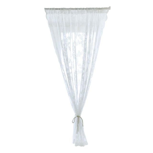 Rideau de Perforation en Dentelle Fini Tringle Européenne et Américaine Rideau Blanc Rideau de Porte Rideau de Fenêtre de Chambre