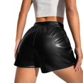 thumbnail image 3 of Clearance Sale 2025 Intimates Ladies Leather Shorts Multi Colored High Waisted Stretch Casual Shorts, 3 of 5