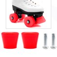 thumbnail image 4 of 2 Pcs Patins à Roulettes en Ligne Freins à Roulettes Bloc Butées d'Orteil Pièces Rouge, 4 of 7