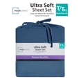 thumbnail image 3 of Mainstays Washed Ultra Soft Microfiber Bed Sheet Set, Twin-XL, Washed Indigo, 3 Piece, 3 of 12