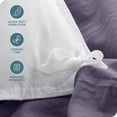 thumbnail image 2 of Bare Home Housse de Couette Sablée - Ultra Douce - Premium 1800 Collection - Ensemble 3 Pcs - Grand Lit, Violet Poussiéreux, 2 of 7