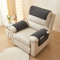 thumbnail image 1 of Lambskin Sofa Armrest Cover Recliner Armrest Cover With Storage Bag Non-slipes Plushs Sofa Cover Washable Furniture Protector Suitable For Recliners And Sofas, 1 of 6