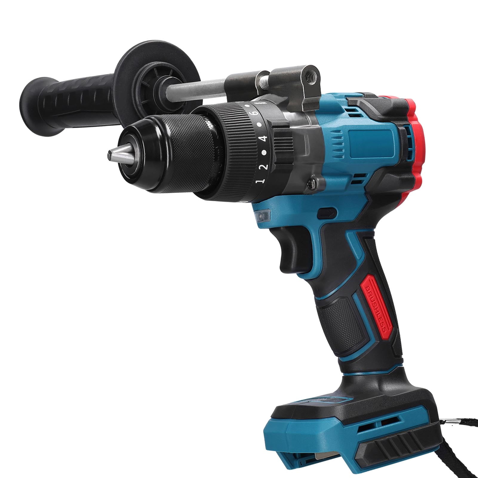Cordless 13mm High Torque Multifunctional Electric Cordless Drill High-power Cordless Rechargeable Hand Drills Brushless Motor Home DIY Electric Power Tools
