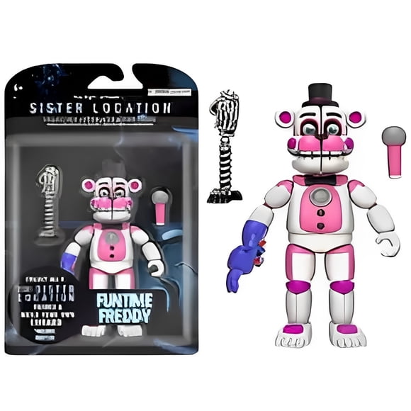 Wodistyle Funtime Freddy Toys,5.7Inch FNAF Action Figure Plush Dolls,FNAF Game Plush,FNAF Collectible FNAF Action Figure Stuffed Animals Toys,Plush for Kids and Fans