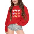 thumbnail image 3 of YOUSNH Chandails pour Enfants Chandails d'Automne et d'Hiver à Lettres Imprimées Col Rond Manches Longues Chandails à Capuche pour Filles Rouge 7-8 Ans, 3 of 6