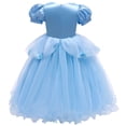 thumbnail image 2 of Girls Princess Costume Puff Sleeve Fancy Birthday Party Dress up, 2 of 7