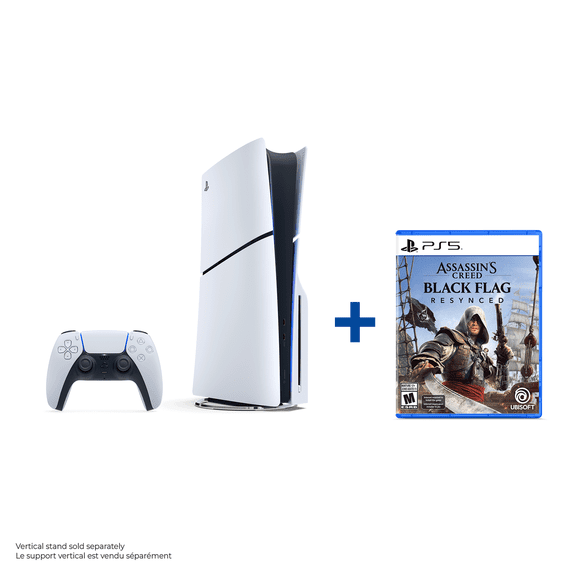 PlayStation®5 Disc Console Slim – 1TB PLUS Assassin's Creed Black Flag Resynced (PlayStation 5), Gaming Bundle