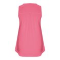 thumbnail image 5 of Dealovy Plus Size Tank Tops for Women Casual Sleeveless Scoop Neck Buttons Ruched Solid Color Loose Flowy Tees, 5 of 5