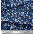 thumbnail image 2 of Soimoi Poly Georgette Fabric Leaves & Floral Block Print Fabric by The Yard 52 Inch Wide, 2 of 3