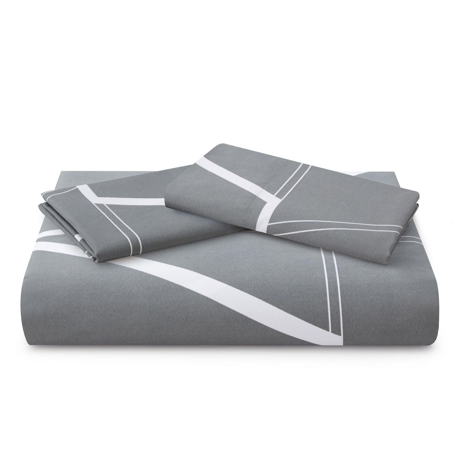 Literie Marina Décoration douce, soyeuse et riche en rayonne de bambou imprimée, toutes saisons, housse de couette, drap-housse, avec fermeture éclair et lien d'angle, motif géométrique fantaisie mode