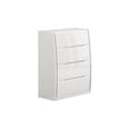 thumbnail image 3 of K-Living Phoebe 4-Drawer Solid Wood Chest in White Lacquer Finish, 3 of 3