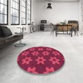 thumbnail image 4 of Ahgly Company Tapis d'Intérieur Lavables en Machine Rectangle Transitionnel Rouge Cramoisi, 2' x 3', 4 of 7