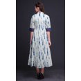 thumbnail image 3 of Bimba Robe-Chemise Mi-Mollet pour Femmes à Manches Retroussables à Boutons Imprimée Shibori - Petit, 3 of 5
