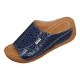 thumbnail image 2 of IUJSOY Womens Sandals Comfortable Platform Wedge Sandals Retro Pattern Slip on Summer Slippers, 2 of 8