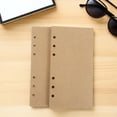 thumbnail image 4 of HAMPPLIES 160Pcs Vintage Kraft Paper Loose Leaf Binder Refills Unlined Notebook Filler Paper, 4 of 6