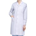 thumbnail image 4 of Lab Coat Female Costume Professional White Soft Comfortable Laboratory Coat for Long Sleeved M, 4 of 9