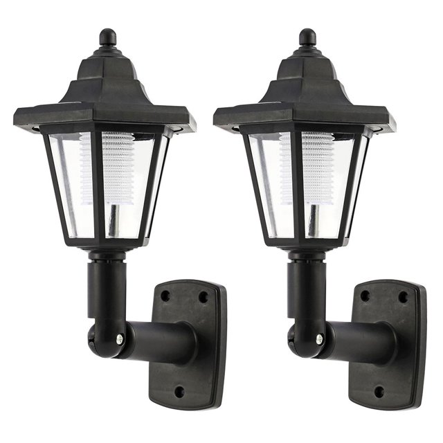2pcs Lampe Solaire Murale Extérieure Patio Cour Jardin Rue Style Lampe Étanche