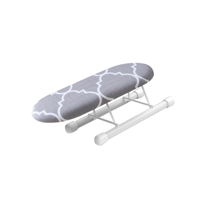 pitrice Small Folding Ironing Board Ironing Cuffs Tabletop Ironing Board with Folding Neckline for Home Gray