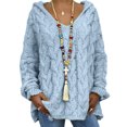 thumbnail image 2 of Innerwin Chandail d'Hiver Chaud pour Femmes Chic à Manches Longues Confortable Bleu Ciel 3TG, 2 of 4