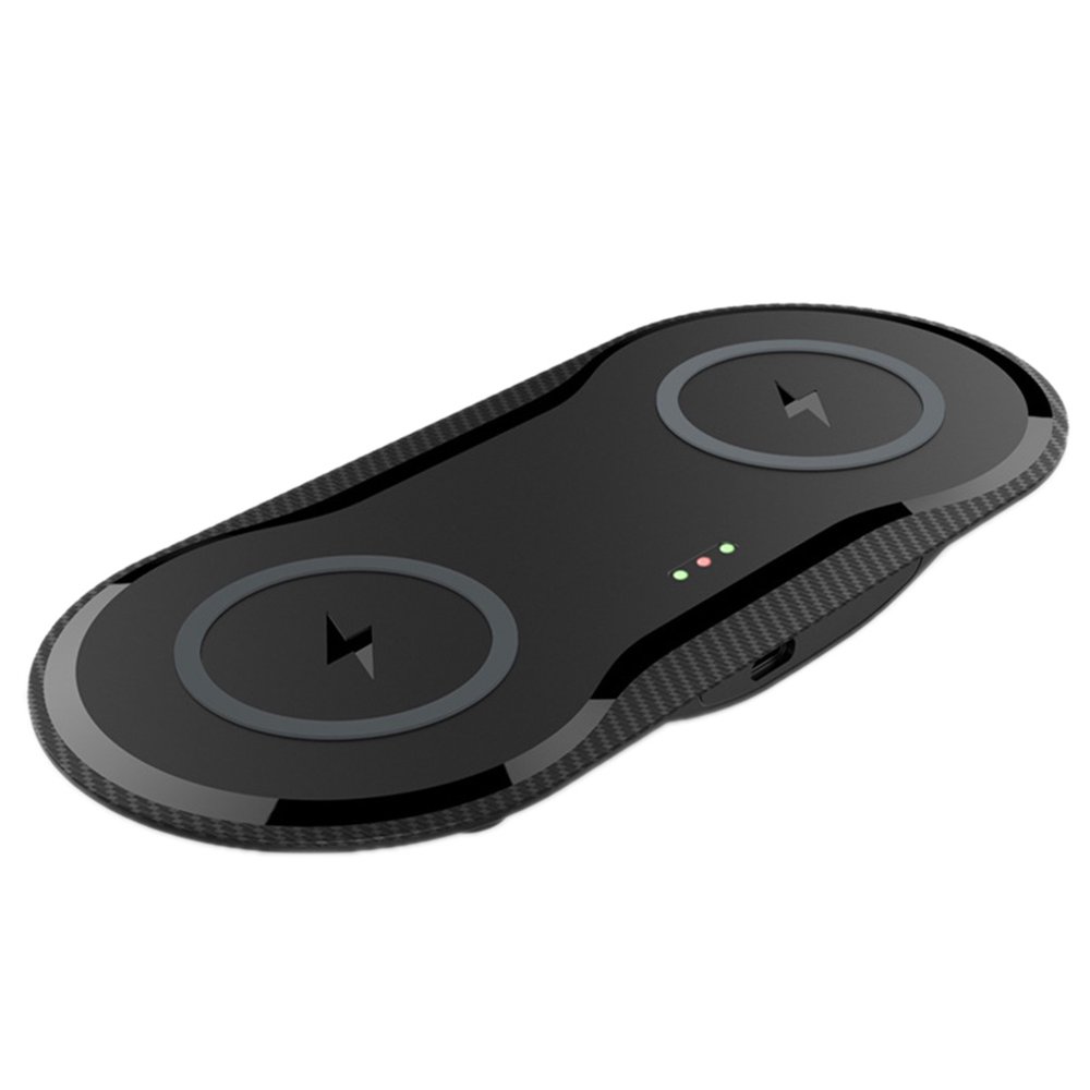 MesaSe Wireless Dual Charger Phone 10W Max Fast Charging Mat Wireless Charging Pad Smartphone Charger
