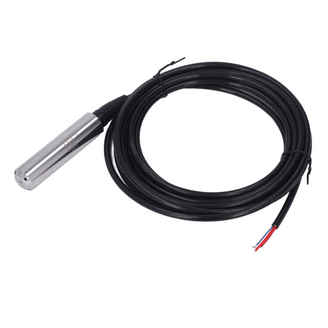Water Sensor, Throw in Type High Accuracy IP68 Waterproof Water Transducer Stability Stainless Steel for Rivers and Lakes 5m/196.9in Cable 0-5m Range,6m/236.2in Cable 0-6m