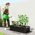 thumbnail image 3 of Outsunny Raised Garden Beds Set of 2, Galvanized Planter Box, Black, 3 of 10