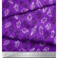 thumbnail image 2 of Soimoi Purple Velvet Fabric Crystal Stone Geometric Decor Fabric Printed Yard 58 Inch Wide, 2 of 3