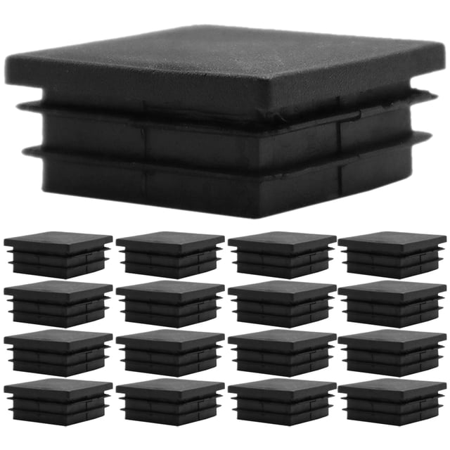 20pcs Square Plastic Hole Plugs Furniture Inserts Hole End Caps For Tubing Fences