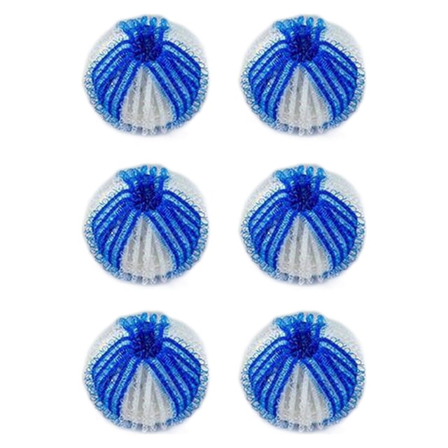 Birdeem Boule de Nettoyage Anti-Enroulement pour Vêtements, Attrape-Cheveux Réutilisable pour Machine à Laver, 6 Pcs
